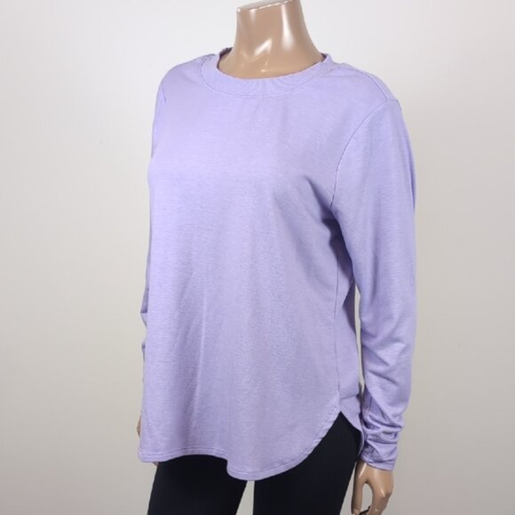 RBX No Sweat Long Sleeve Ruched Cut Out Activewear Tunic Top Sweatshirt - Picture 6 of 14